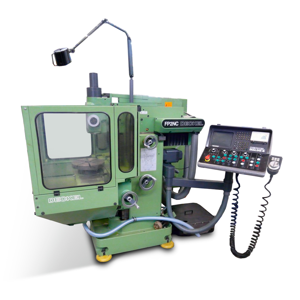 DECKEL FP2 NC 2801-100 mit NC-Teilapparat und DECKEL Dialog 4 Steuerung - von FPS teilüberholt - Bedienung CNC mit Handrad