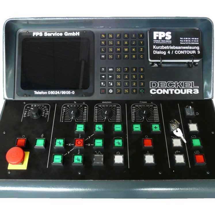 DECKEL FP2 A 2819 MIT DECKEL CONTOUR 3 STEUERUNG - von FPS generalüberholt - Bedienung CNC ohne Handrad
